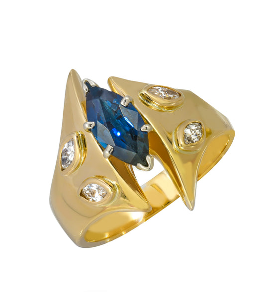 18K Sapphire Fashion Ring